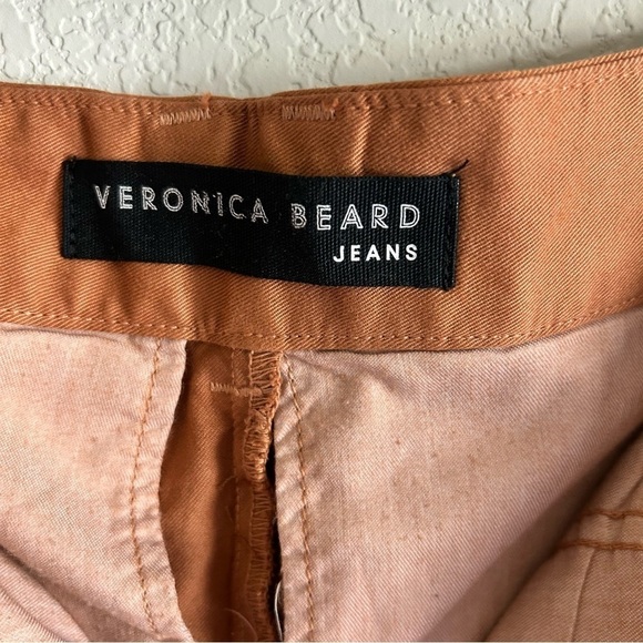 Veronica Beard Ryder Front Pleat Tailored High Rise Wide Leg Pants Clay … - Picture 7 of 11